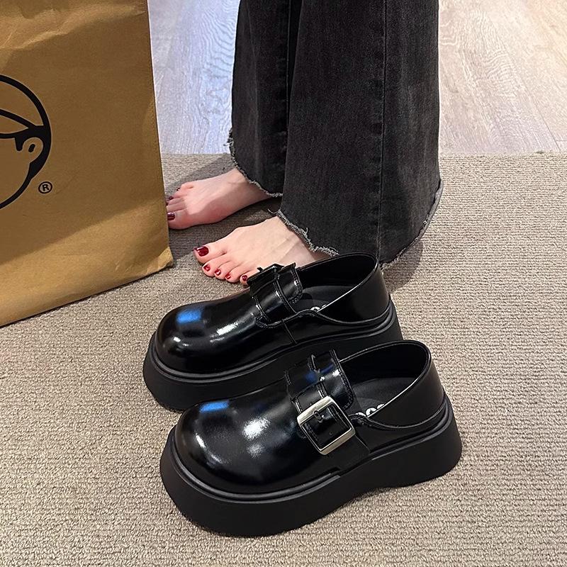 2025 Spring and Autumn New College British Style JK Uniform Small Leather Shoes Women's Platform Big Head Loafers Versatile Single Shoes