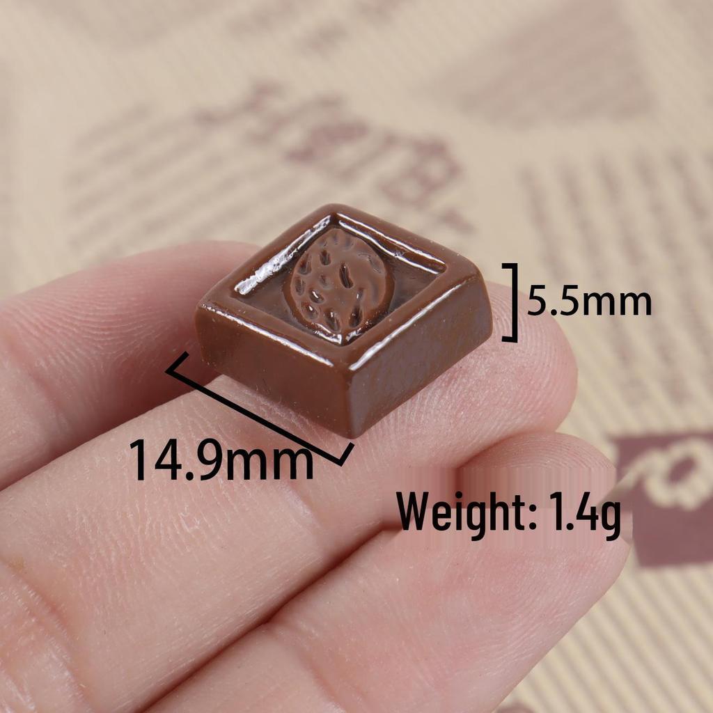 Mini Resin Chocolate Dessert Ornaments for DIY Phone Cases, Earrings, and Jewelry