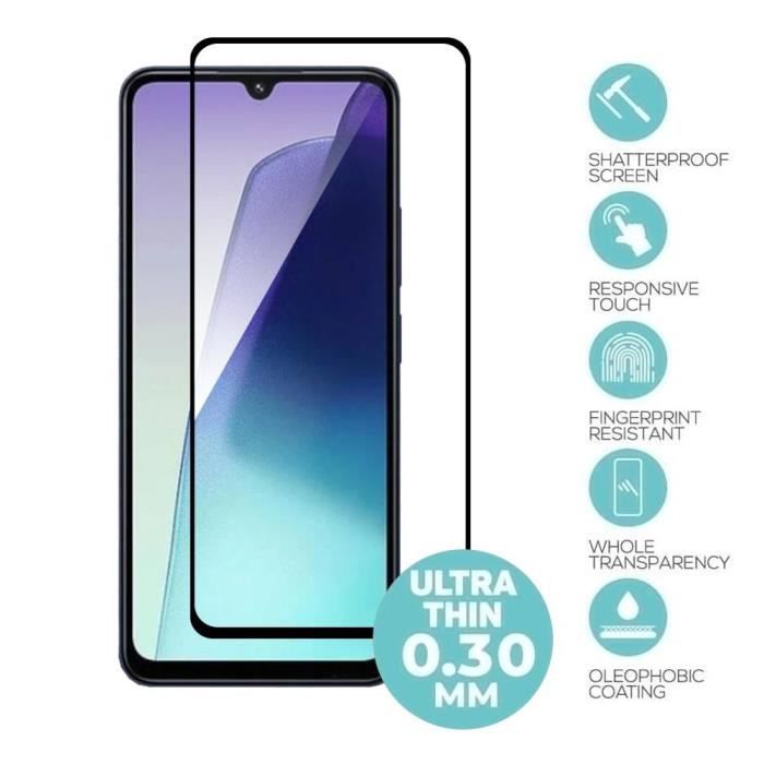 Protecteur d'écran - E.F.Connection - Redmi 14C - Verre trempé - Lot de 2 - Résistant aux rayures