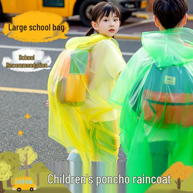

Children s Full-Body Disposable Raincoat with Backpack Space – Portable, Thickened Poncho for Boys and Girls. High Quality: 1-Pack Waterproof