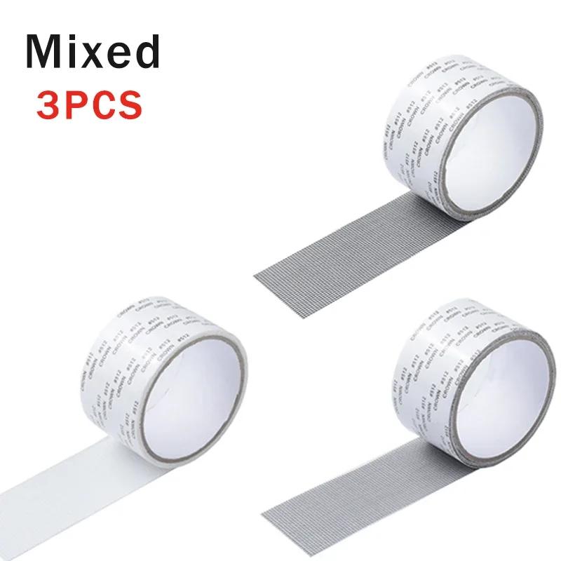1/3Pcs Window Screen Repair Tape Self Adhesive Mesh Tape Net Door Fix Patch Anti Insect Mosquito Mesh Broken Holes Repairing