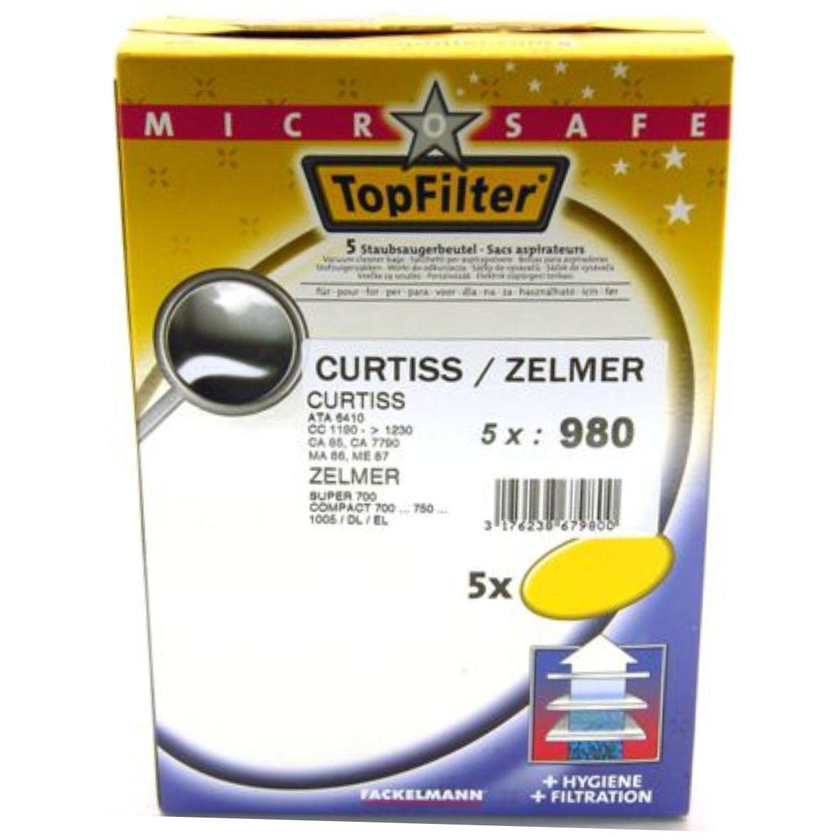 

Набор из 5 вакуумных пакетов, совместимых с Zelmer и Curtiss TopFilter, арт.. 67980