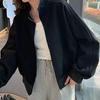 Cropped Sport Jacket Women Autumn Winter Lazy Style Baseball Coat Top