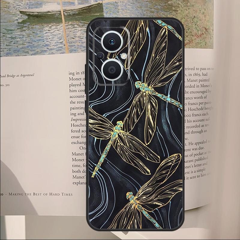 Dragonfly Cover For OPPO Reno 14 13 11 10 Pro 12F 11F 13F 14F 7 8 Lite OPPO Find X6 X5 X8 X9 Pro Case