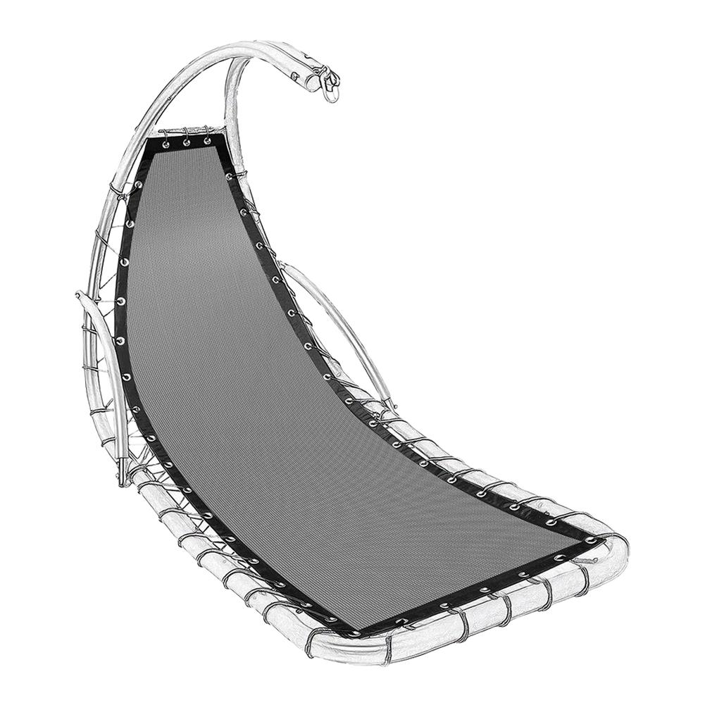 Outdoor Hanging Curved Chaise Lounge Chair Swing Replacement Fabric Cloth 64x197x23CM Patio Hanging Lounge Chair Seat Cloth