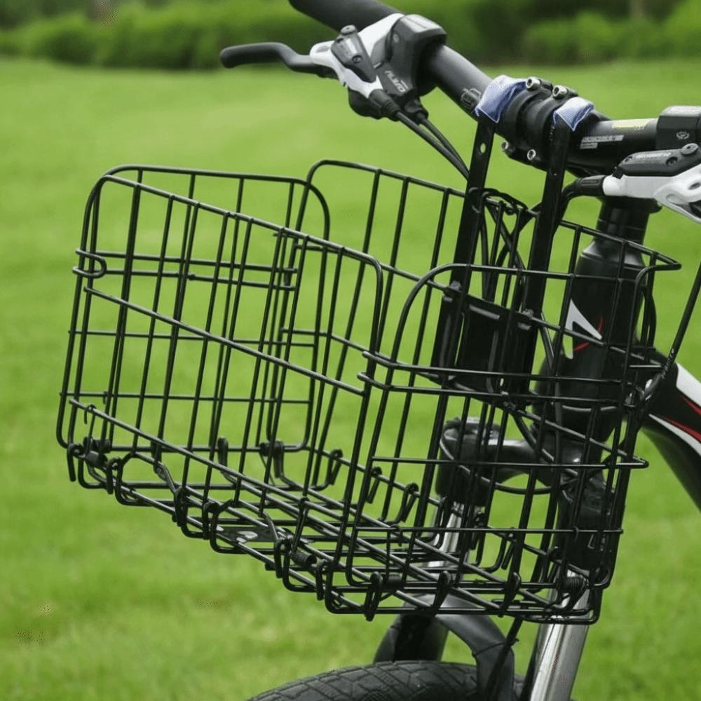 Black Bicycle Hanging Basket Foldable Bike Carrier Bag Bicycle Storage Basket  For Road Bicycles