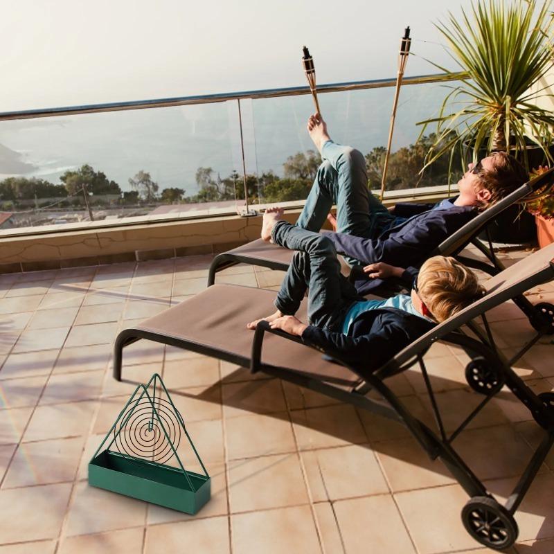 1pc Creative Moscoil Holder Tray Nordic Style Spiral Summer Iron Repellent Incense Rack Home Decor