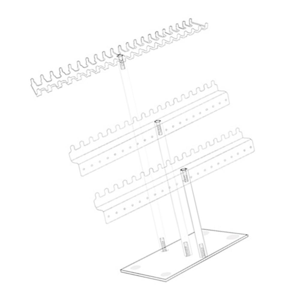 Space Saving Clear Display Shelf Acrylic Jewelry Stand for Displaying Necklaces and Bracelets Jewellery Storage Rack
