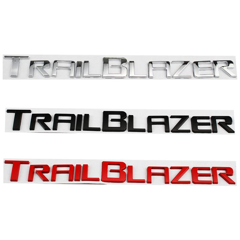 Car 3D Metal Letters Logo Decals Sticker For Chevrolet Trail Blazer Car Rear Trunk Alphabet Emblem Badge Styling Stickers Ld2