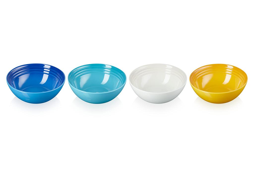 Le Creuset Cereal Bowls, 16cm (Pack of 4), Riviera Collection [Official Product in Japan]