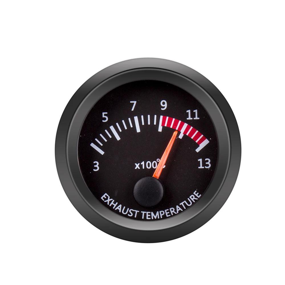 12V Automotive Gauge 2 Inch 52mm Hydraulic PSI Exhaust Thermometer Vehicle Gauge Exhaust Temp