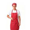 Striped And Peppers Print Sleeveless Apron For Restaurant Chefs And Waitstaff
