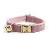 Personalized Soft Pet Choker Custom Name Phone Number Golden Buckles Adjustable Velvet Kitty Neckband Small Dog Identity Jewelry