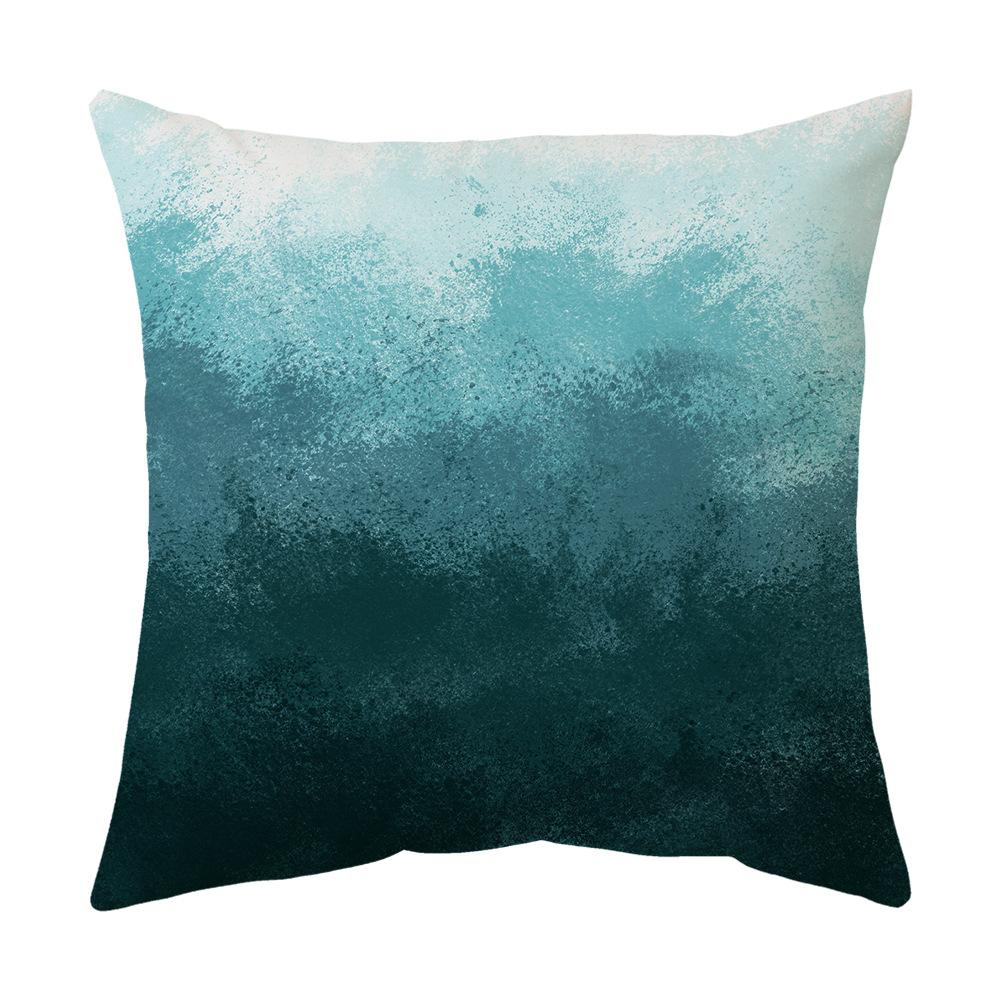 Nordic Green Abstract Pillow Cover Watercolor Oil Painting Modern Style Pillow Cushion Cushion Cover