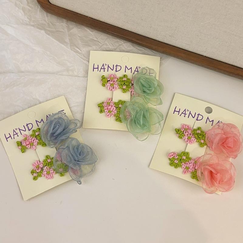 

Handmade Floral Mesh Hair Clip Set for Girls,Sweet Hair Accessories for Daily Wear, Birthday Gifts,Party & School Hairstyles