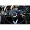 2016- Panel For Benz GLE GLS Steering Wheel Horn Ring Cover Silver Aluminum