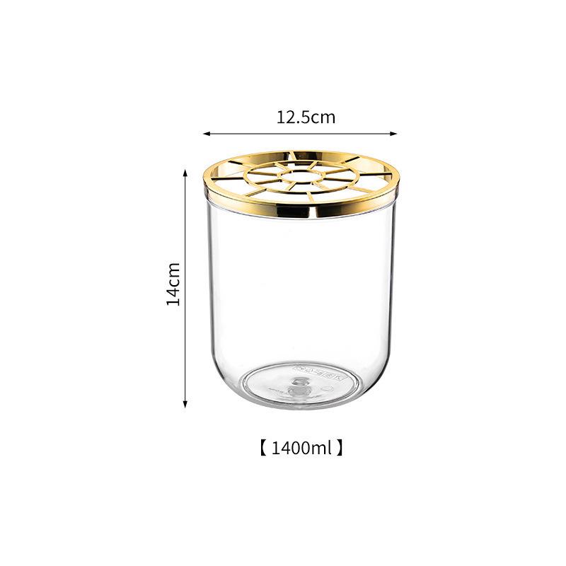 Plastic Flower Bucket Desktop Flower Bucket Transparent Hydroponic Plant Bottle Flower Shop Flower Bucket HouseholdFlower Bucket золотой