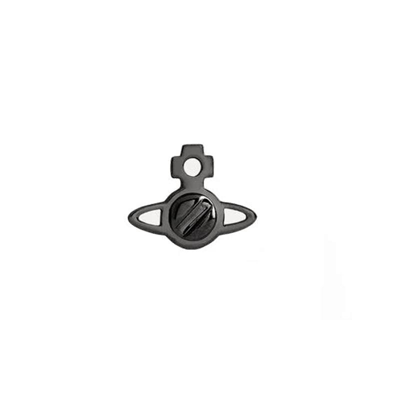 

Vivienne Westwood Jolene Single Stud Mirror Finish Screw Design Brass Single Earring Men earrings Gunmetal-Gray 62010048S001 Box+Shopping Bag