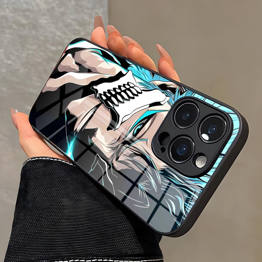 Bleach Grimmjow Anime Phone Case For IPhone 17 Pro Max 16 15 14 Pro Max 13 11 X Xs Xr 8 7Plus Glass Cover