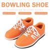 Brand CS Size 38-46 Orange Bowling Shoes for Men Women Non Slip Pro Lace Up Leather Alley Bowling Gym Boots Sport Sneakers