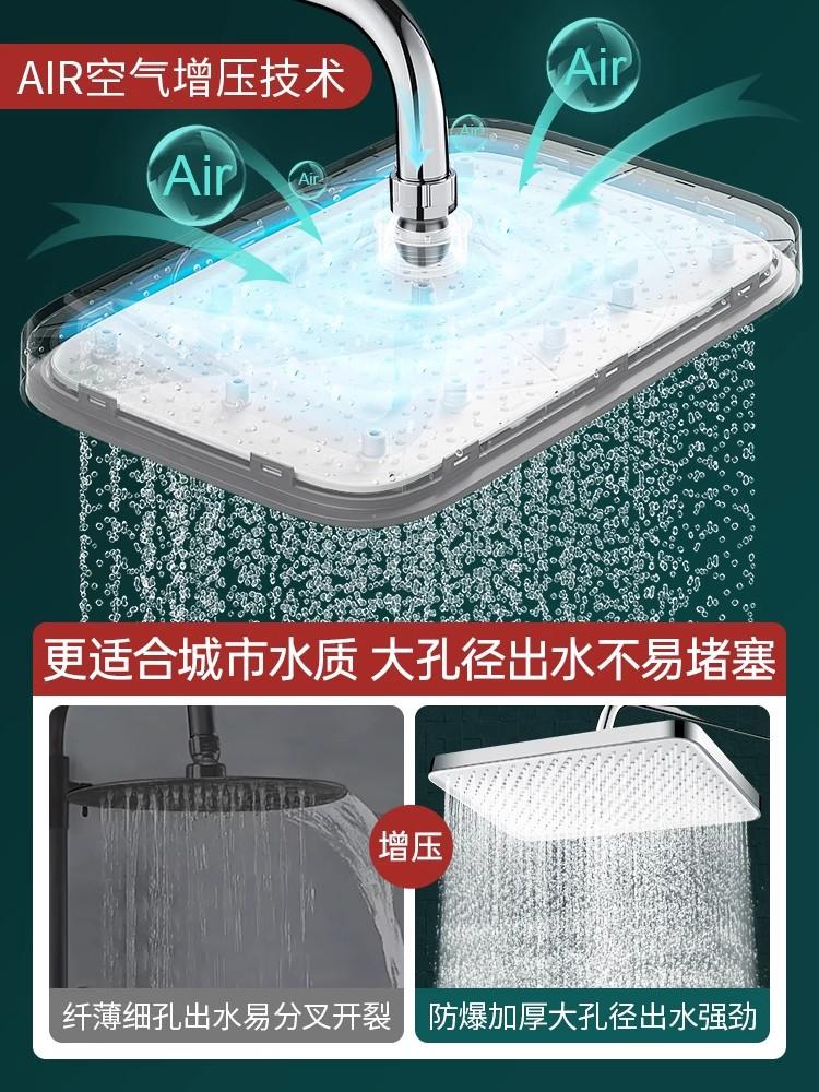 New 14 Inch Big Panel Rainfall Shower Head,High Pressure Shower Head,Water Saving,Top Rain Shower Faucet Bathroom Accessories