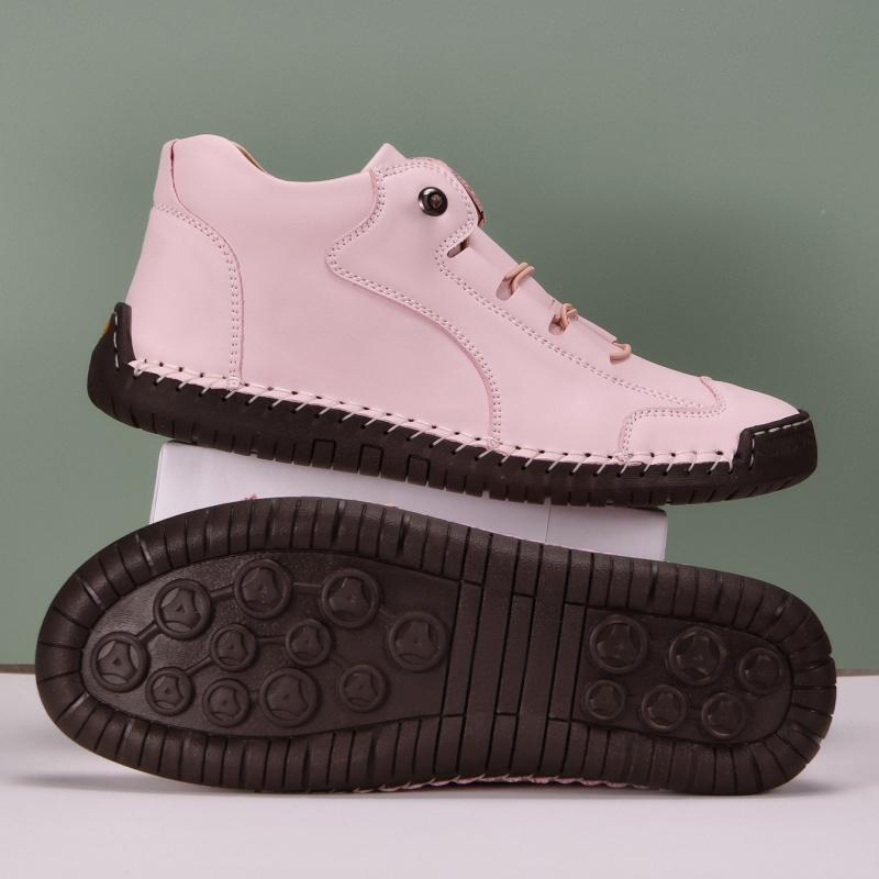 Women's High Top Outdoor Hiking Shoes Pink Ankle Boots Casual Wide Head Purple Green Shoes Plus Size