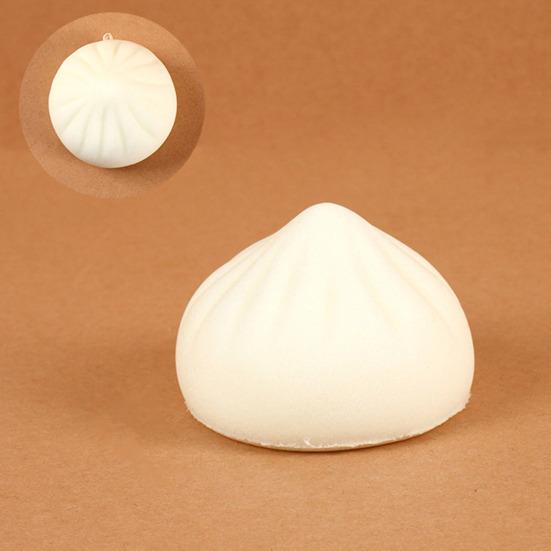 Simulation Steamed Bun Toy Stress Relief Dumpling Squeeze Sensory Fidget Toy Stretchy Decompression Dough Ball Desk Toy
