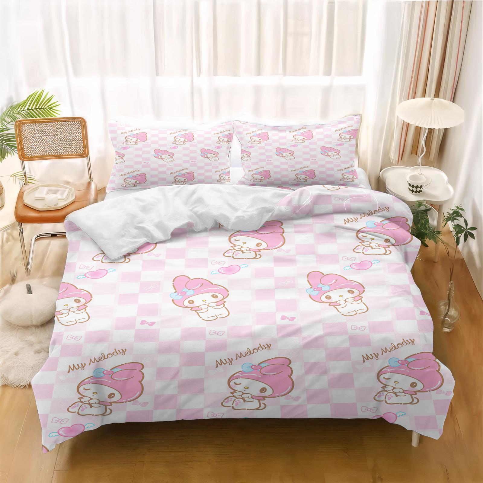 

Bedding Set My Melody Duvet Cover Teen Bedroom 100% Polyester Decor Ultra Soft Comfortable Children Room New Various Size 90X200cm