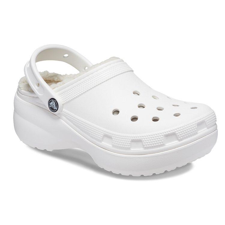 Crocs Classic Platform Lined Clogs 'White' Women's 207938-100
