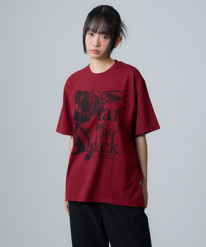 Nasttingijeubeleoldaenmi Vintage Artwork Tee_Burgundy