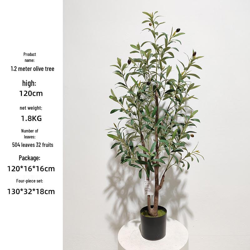 Olive Tree Potted Plant - Indoor Decor Simulation for Living Room