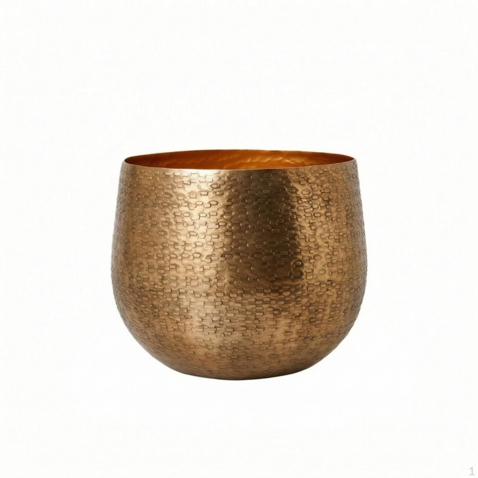 Metal Flower Pot with Handles Textured