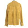 Stussy Check Pattern Long Sleeve Cotton Shirt L Yellow Men's Used