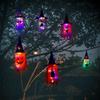 Halloween Ghost LED Hat Pendant Dangling Wizard Light Decora for Home Outdoor Railing Flying Ghosts Window Wall Scary Ornament