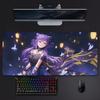 Cool Elegant Game Genshin Impact Keqing Mouse Pad Large Gaming Mousepad With Stitched Edges Thickened Desk Mat Pc