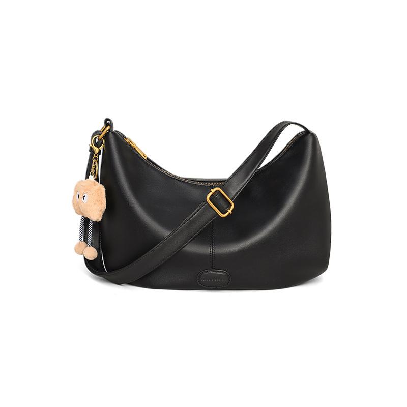 

Tote Bag Women S Bag Leather Shoulder Messenger Bag Large Capacity Fashion Versatile Commuter Cloud Bag чорний