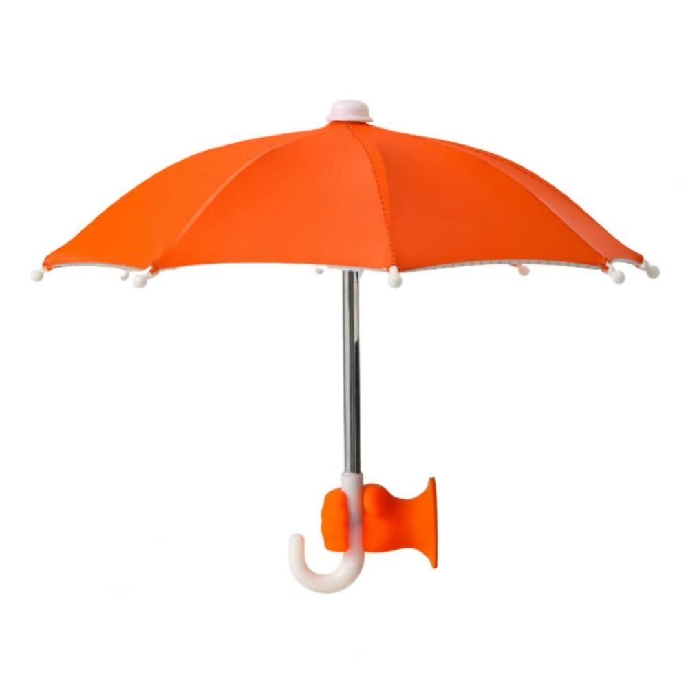 Phone Umbrella with Fist Suction Cup Sun Protection Universal Mini Windproof Sun Shade Mobile Phone Umbrella Phone Accessories