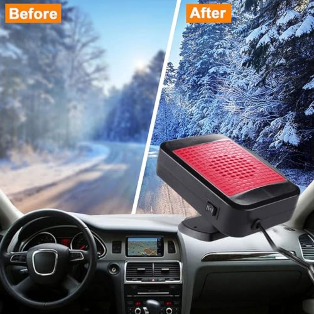 For 12-volt Vehicles 360 Rotatable 12V Heater Cold Weather Driving 12V Portable Heating Fan Adjustable Direction