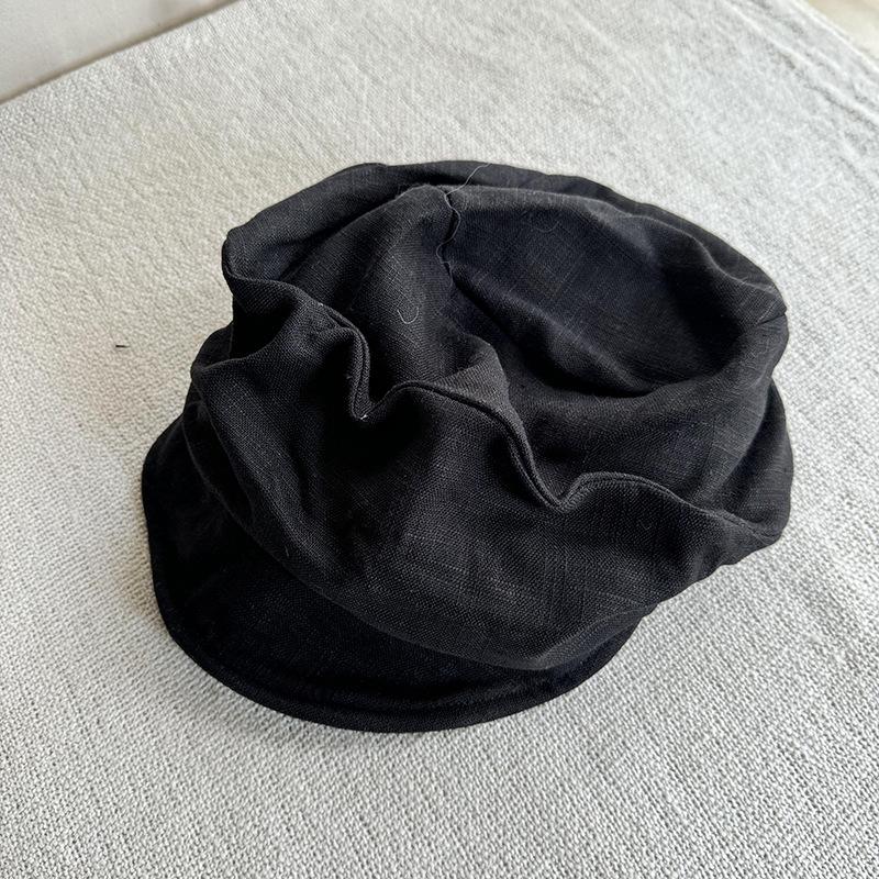 Neuer Trendiger Achteckiger Leinenhut Damen Frühling Sommer Elegant Reise Retro Newsboy Kappe Modische Pendler Sonnenschutz Einfache Kappen