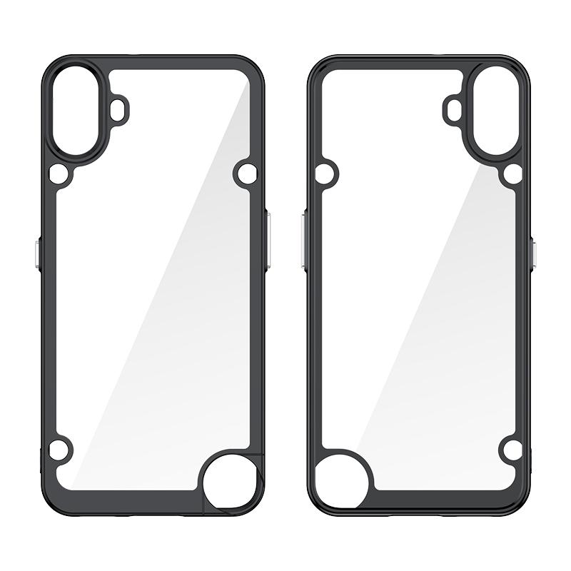 Acrylic Shockproof Phone Case for Nothing CMF Phone 1 Transparent Candy Color Frame Back Cover for Nothing Phone 2A 2 1