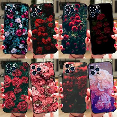 Blumen Rote Rose Handyhülle für iPhone Samsung Galaxy Redmi Xiaomi Oppo OnePlus Note SA 7 8 9 10 11 12 13 14 20 21 22 23 53 54 Pro Max Plus Ultra