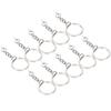 10pcs Key Ring Alloy Key Chain Ring Parts with Screw Eye Pin Connector DIY AccessoriesSilver 28mm / 1.1in