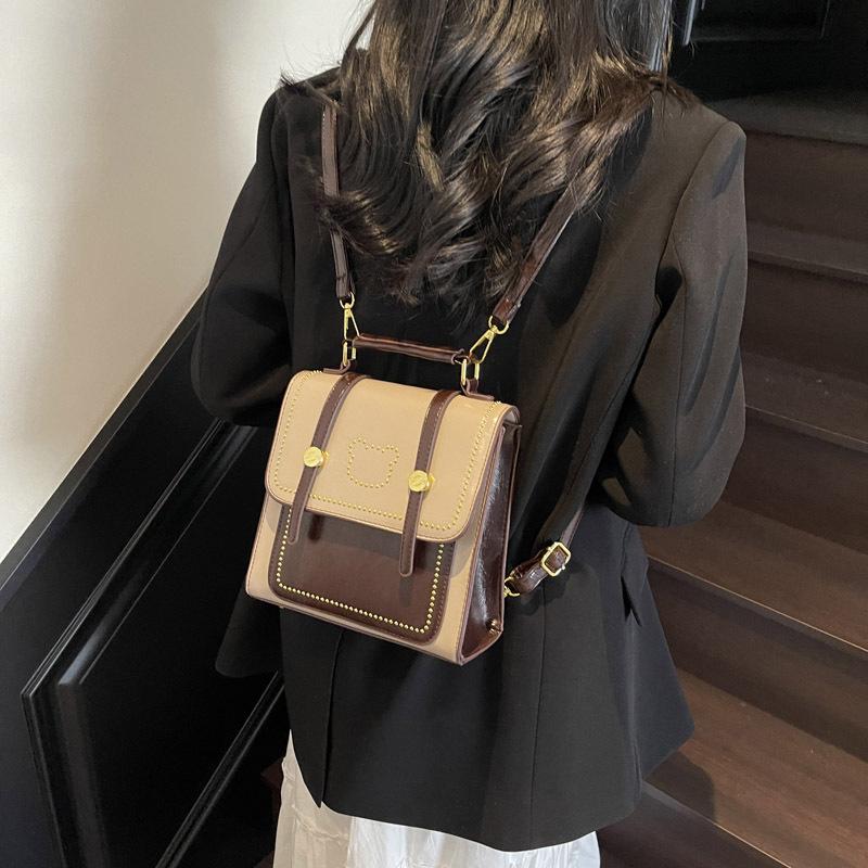 Large-capacity Tote Bag Women's New Fashionable Versatile Contrasting Color Shoulder Bag Underarm Bag Casual Class Commuter Bag