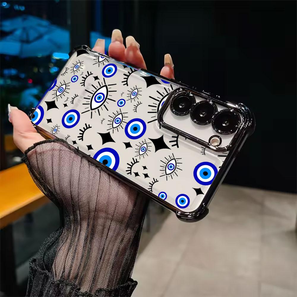 The Evil Eye Blue Eyes Coque For Galaxy S26 Ultra Phone Case For Samsung S26 S25 S24 S23 S21 Ultra S20 FE S25 Plus 5G Soft Cover