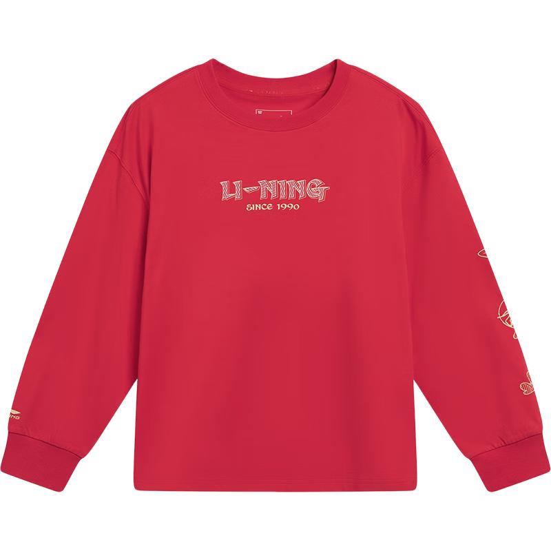 LI-NING Kids  Loose Fit Long Sleeve T-Shirt (New Year Edition) 160