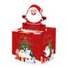 Christmas Main Red Picture Santa Claus Reindeer Pattern Paper Box Decor Props