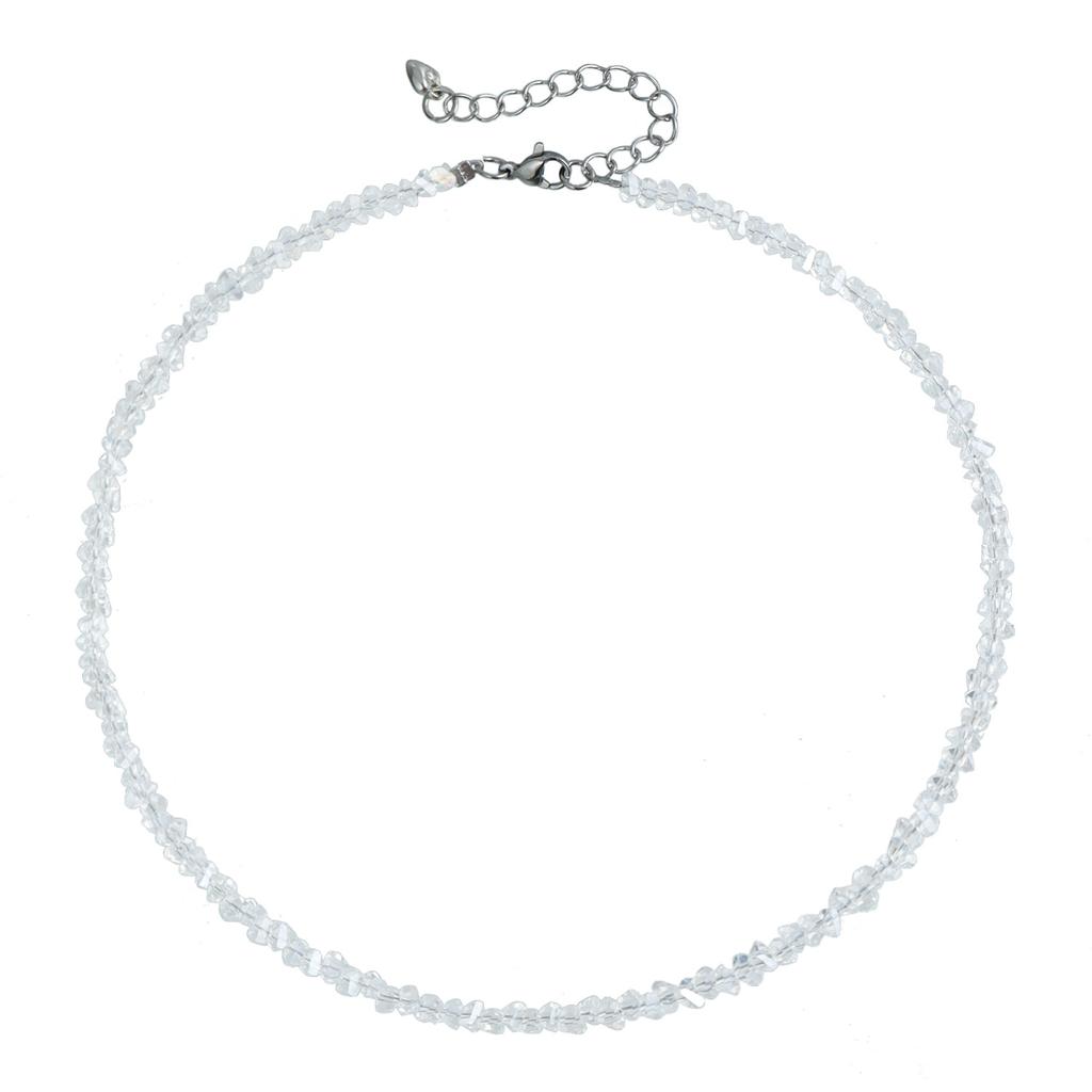 Jewelry Wind Multi-Faceted Glass Crystal Necklace Women'S Light Luxury Simple Premium Necklace