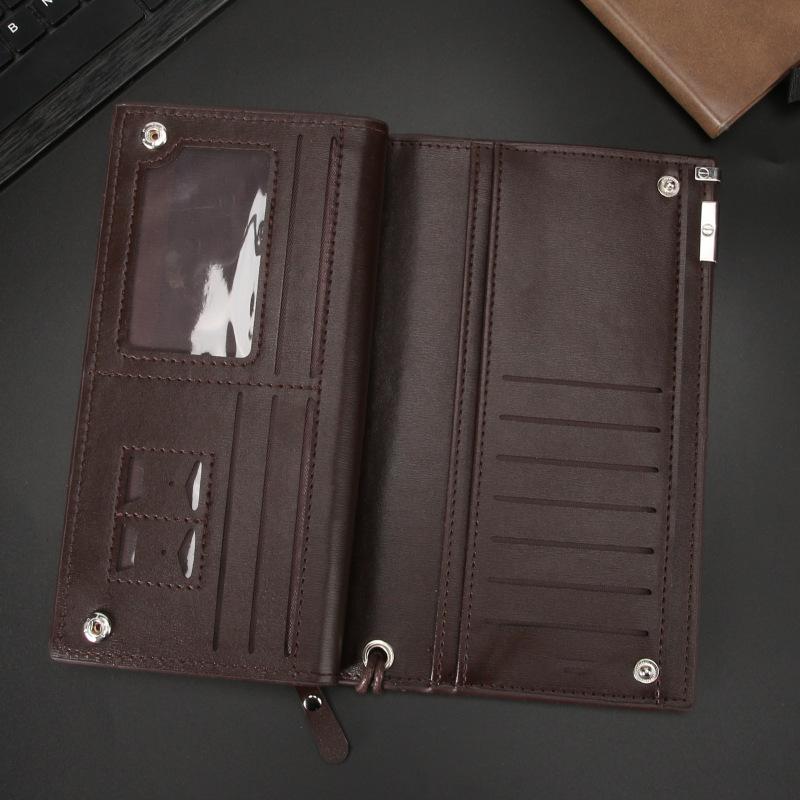 Men's Wallet Long Zipper Multifunctional Wallet with Large Capacity and High-end Feel, Popular Handbag for Men