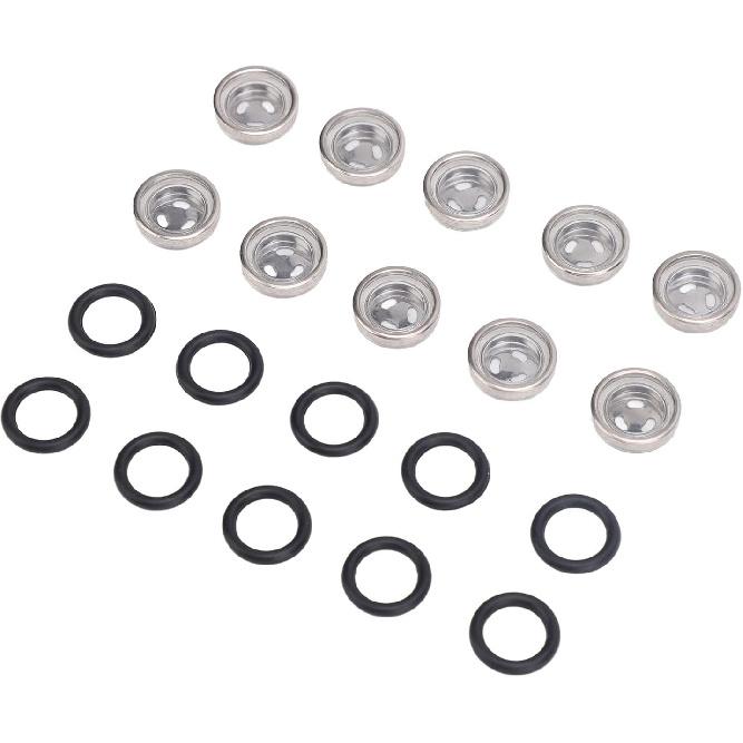 Bnineteenteam Brake Cylinder Reservoir Sight Glass, 10pcs Brake Master Cylinder Sight Glass with O Ring Motorcycle Brake Master Cylinder Window for