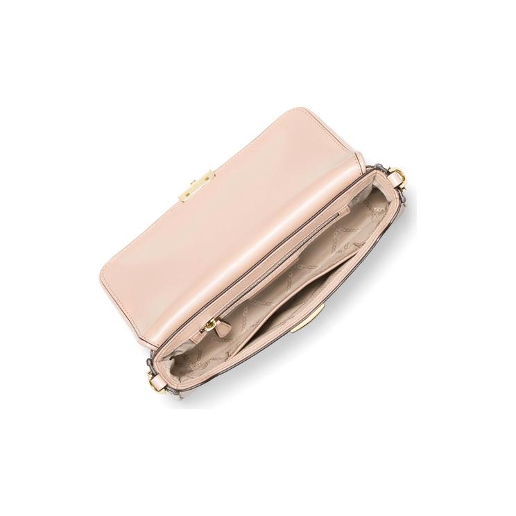 Michael Kors Mk Bradshaw Monogram Color Block Gold Buckle Leather Tote Crossbody Shoulder Bag Women Bags Ballet-Pink 30T1G2BL1B-641
